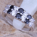 Zwei Linie Kristall Diamant Verlobungsring China Großhandelspreis Little Finger RING